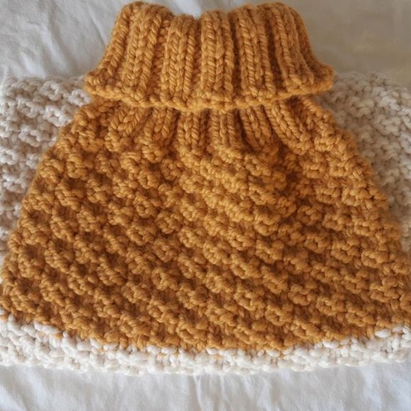 XL Milk & Honey Colorblock Dog Sweater - Picture 1 of 6